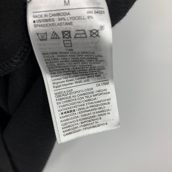 Gap Dress Black Twist Knotted Short Sleeve Lyocell - Picture 6 of 9